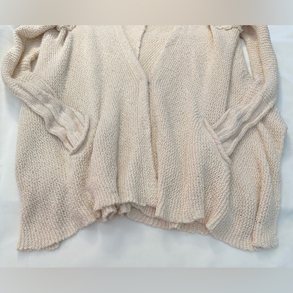 Free People Cream Open-Front Knit Cardigan - Picture 12 of 16